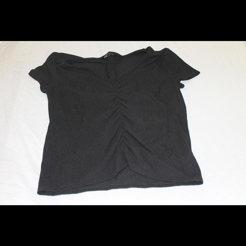 YMI Collections Women's Black Ribbed Top, XL